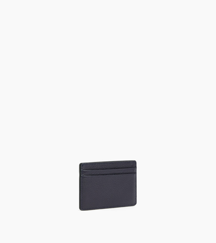 Emile card holder in grained leather