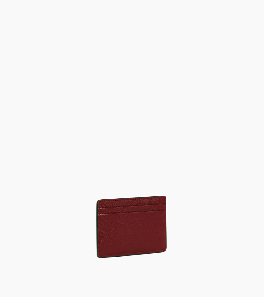 Emile card holder in grained leather