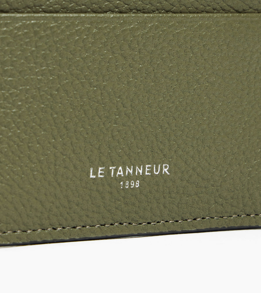 Tarjetero de piel texturizada Emile