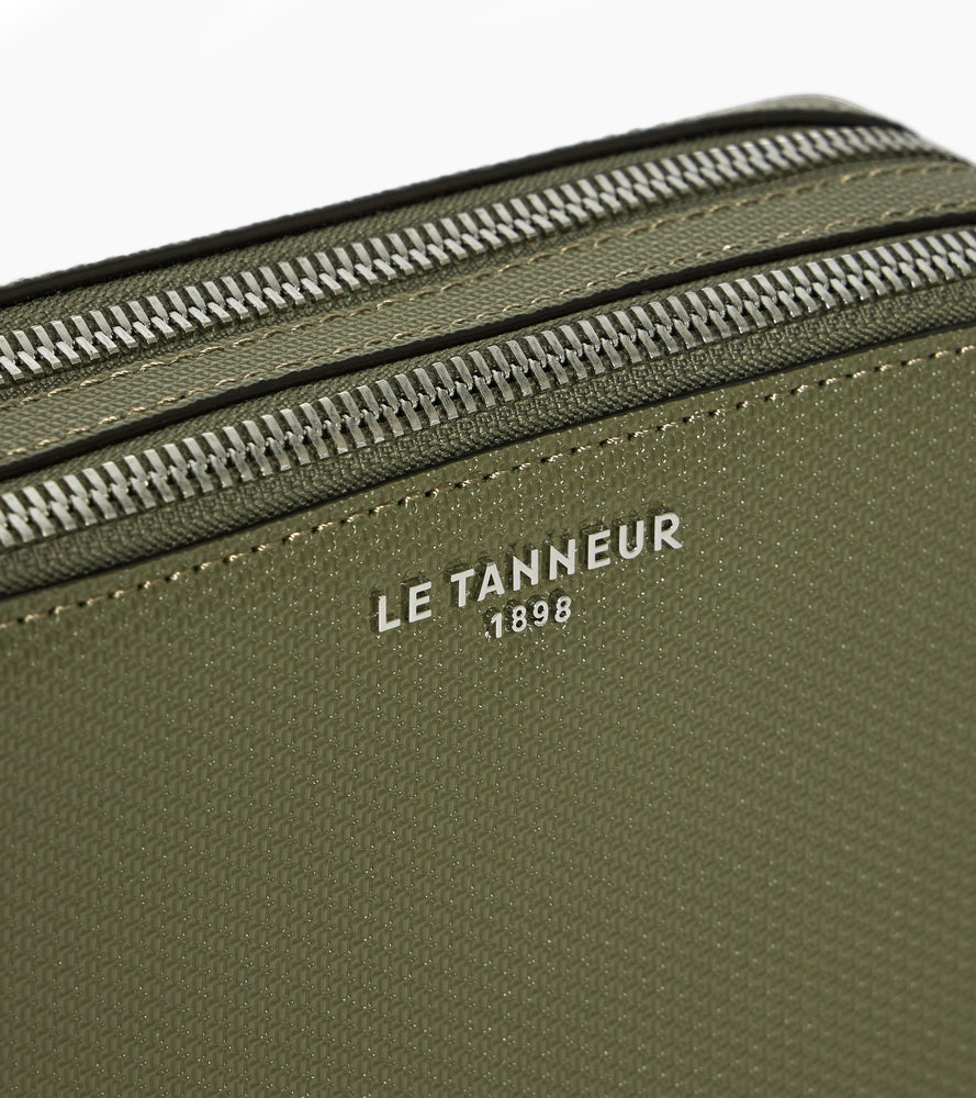 Pequeño bolso de 2 compartimentos Emile en cuero con firma T.