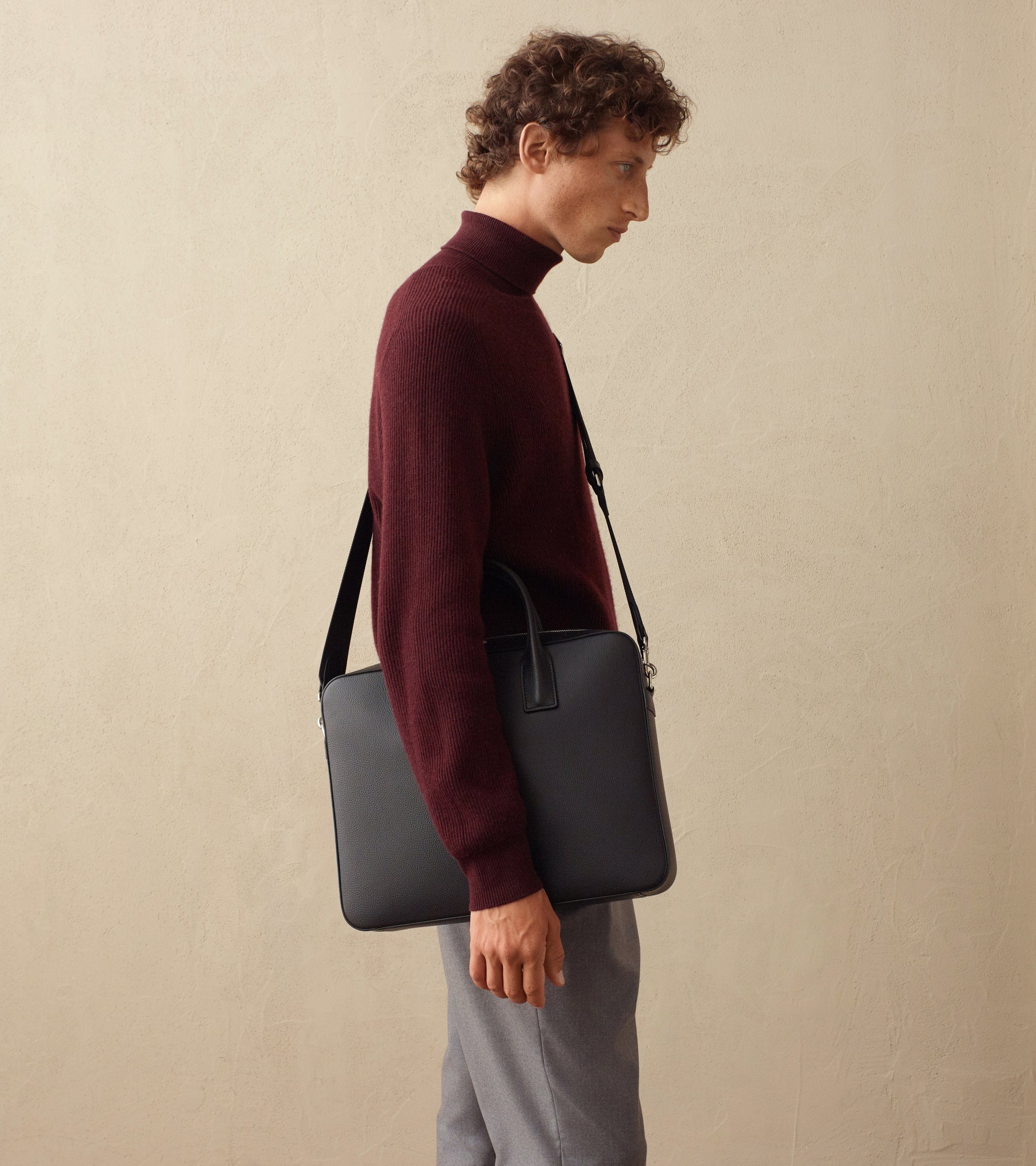 Portadocumentos 14 Emile de piel texturizada