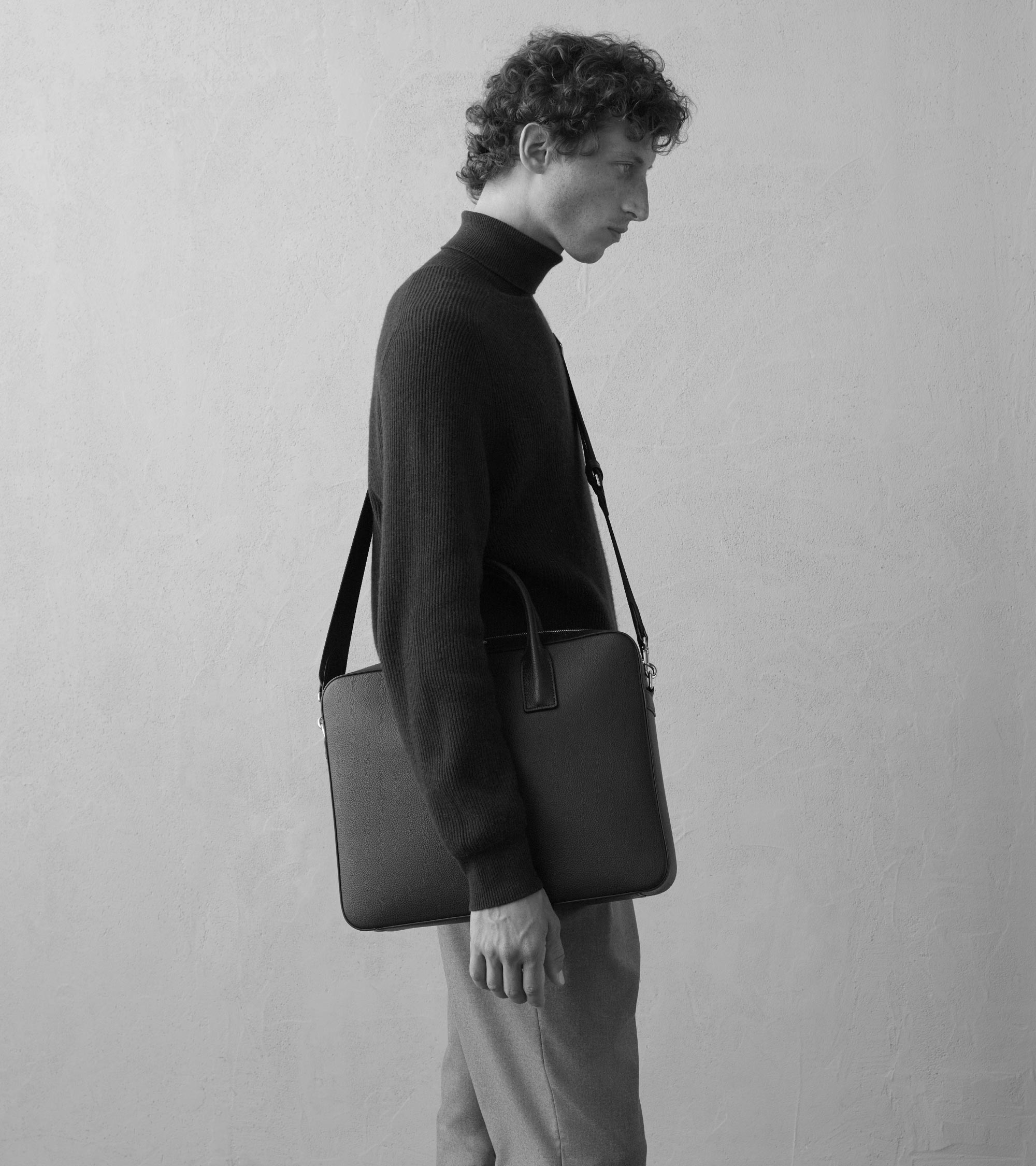 Porte documents 14" Emile en cuir grainé