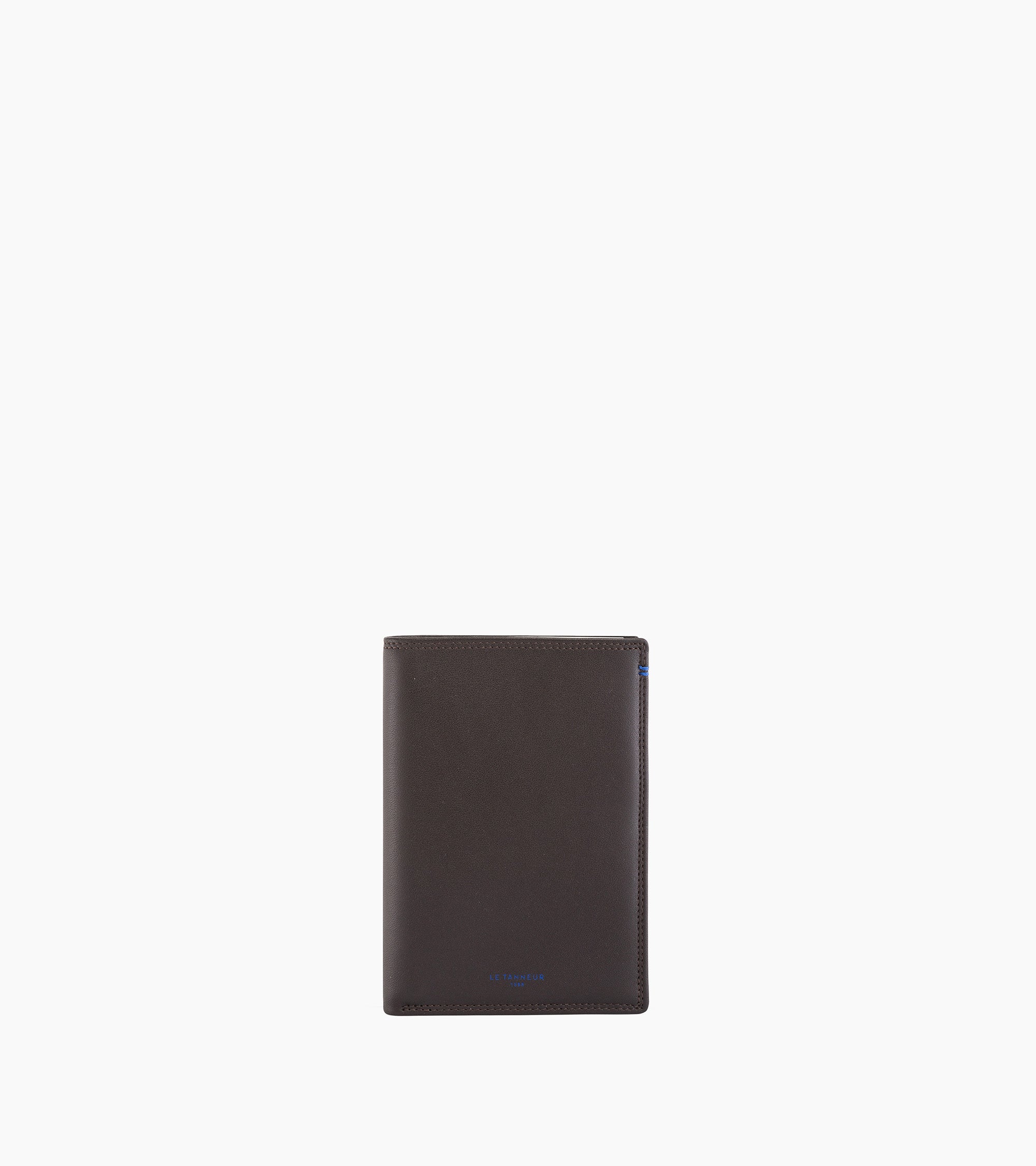 Cartera vertical grande con cremallera de 2 secciones Martin de piel lisa