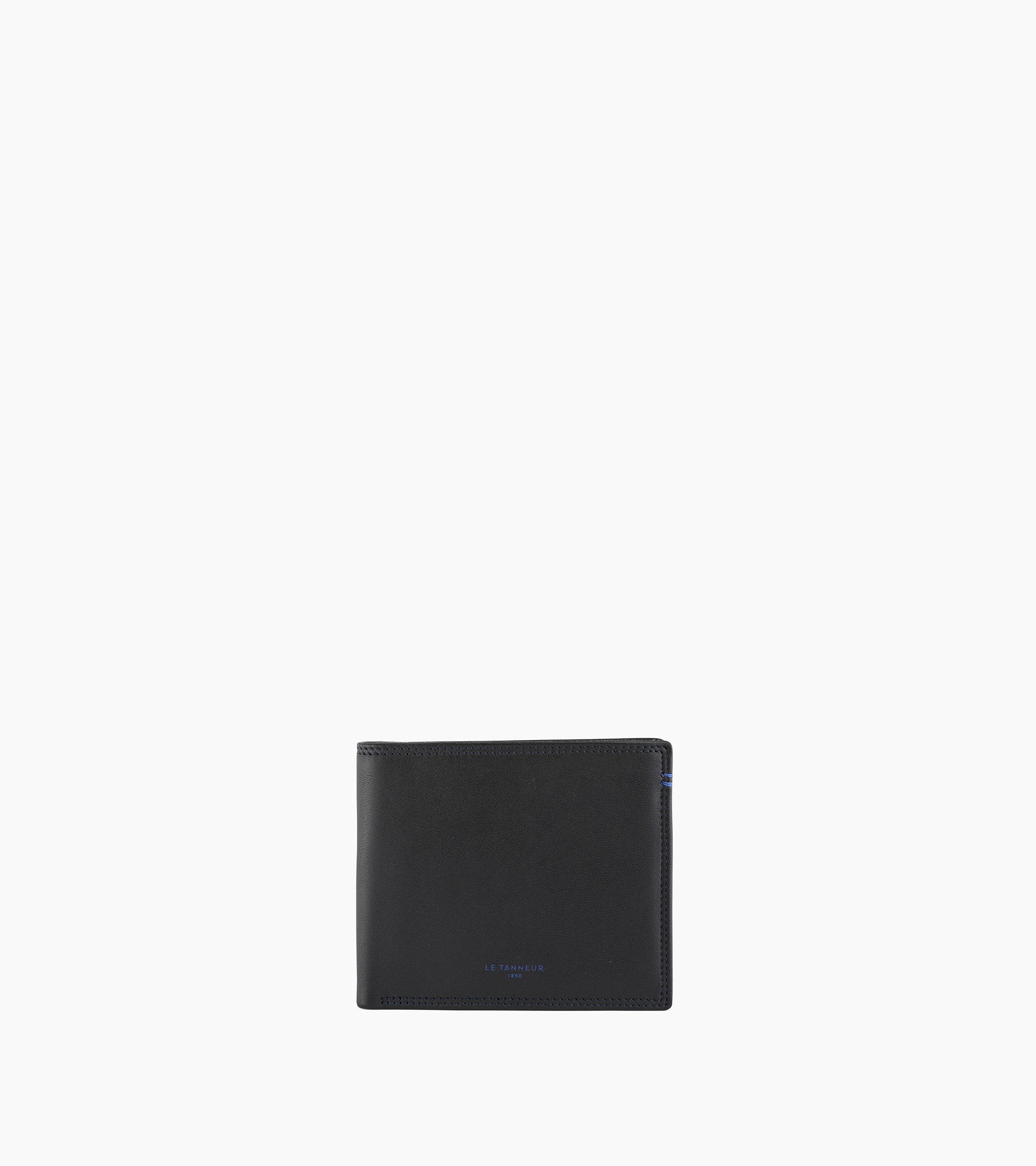 Cartera con solapa de 2 secciones Martin de piel lisa