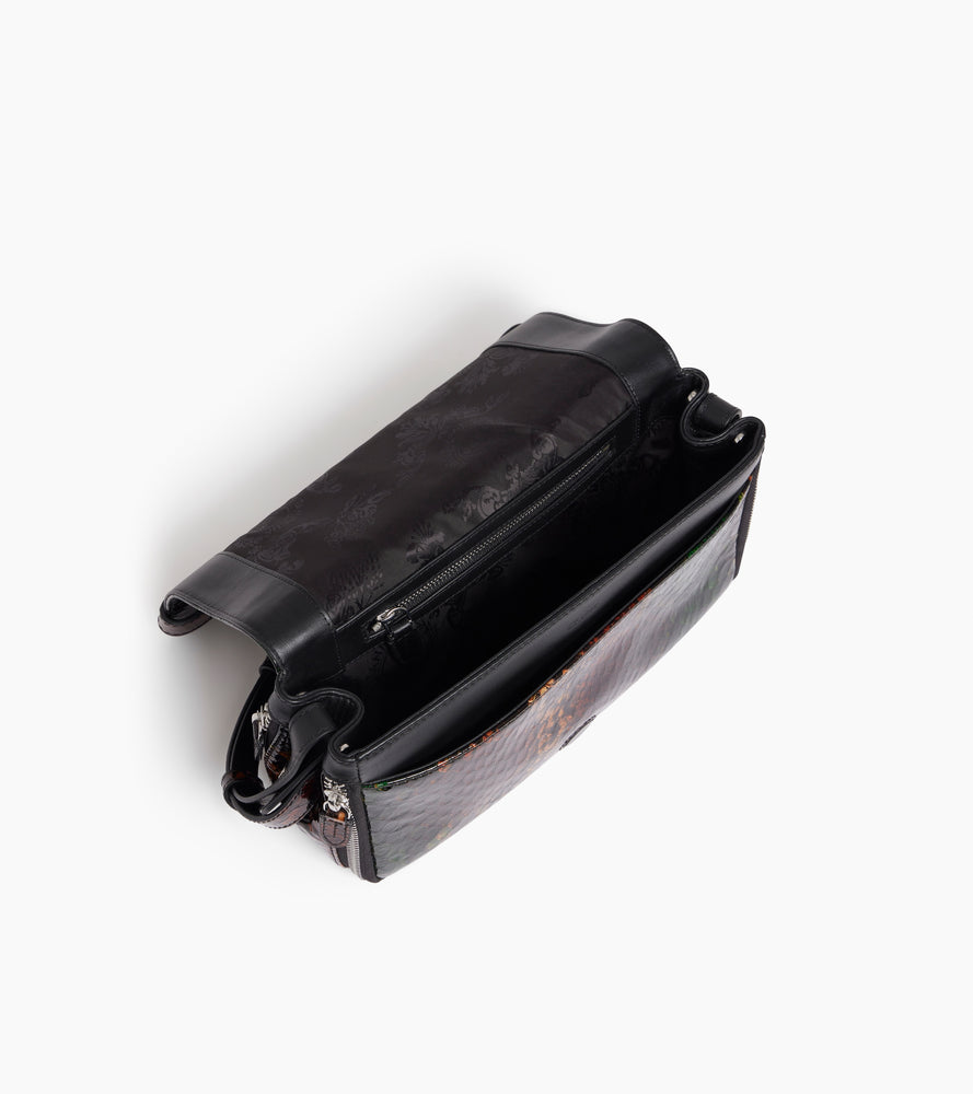 Petit sac bandoulière Simone en cuir effet python