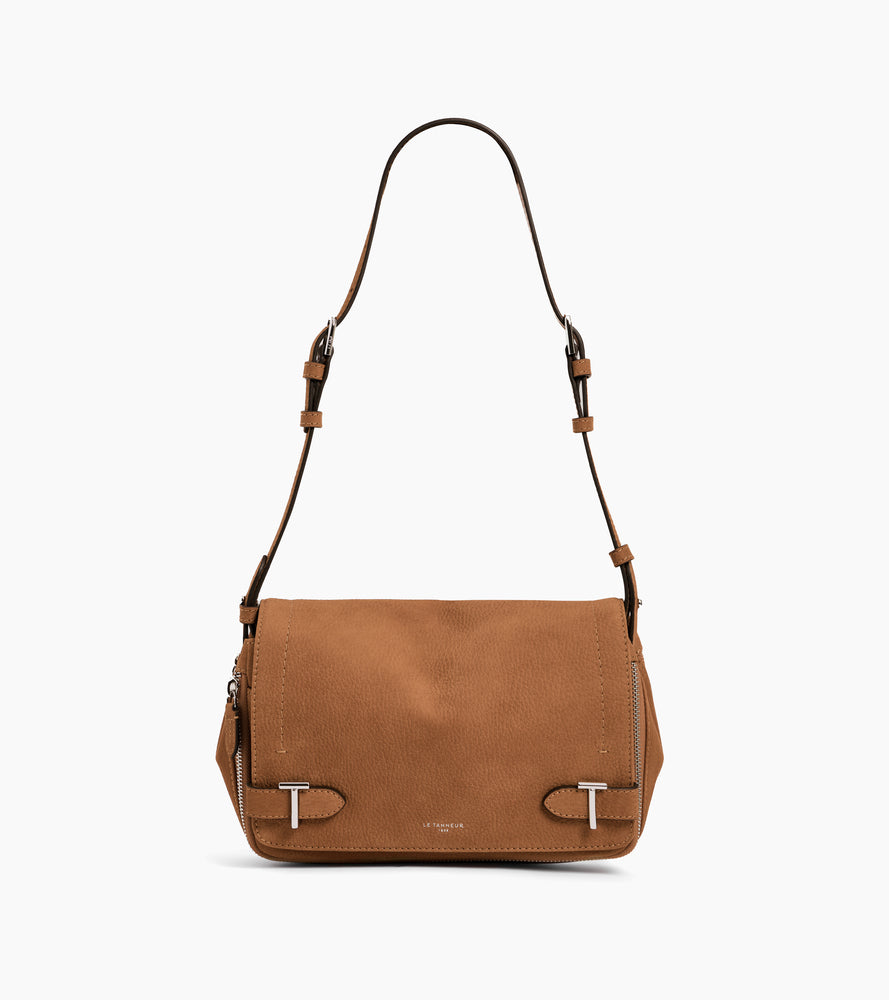 Petit sac bandoulière Simone en cuir nubuck grainé