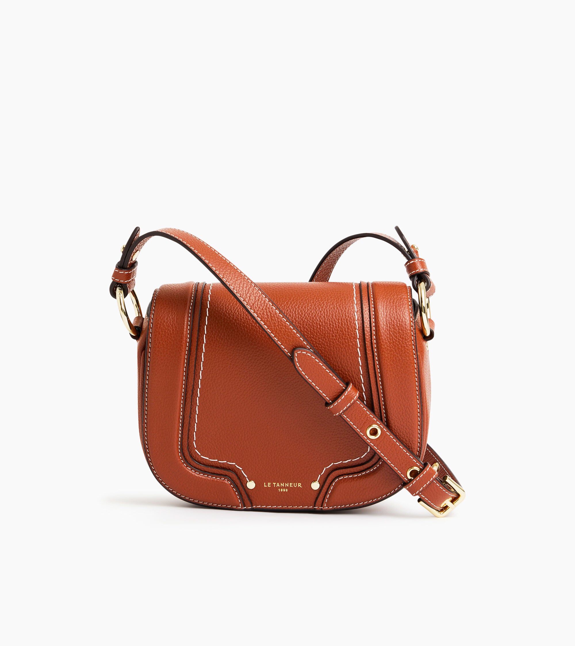 Bolso bandolera pequeño Ella de cuero granulado