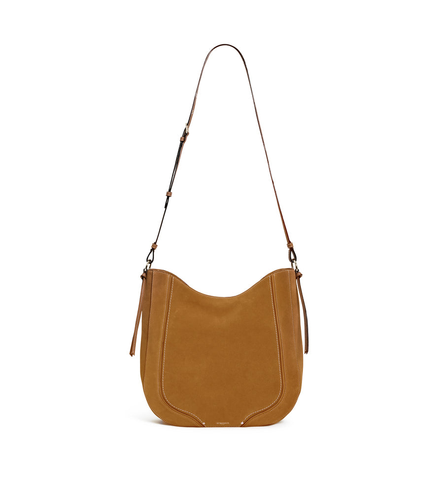 Sac hobo moyen modèle Ella en cuir grainé et nubuck