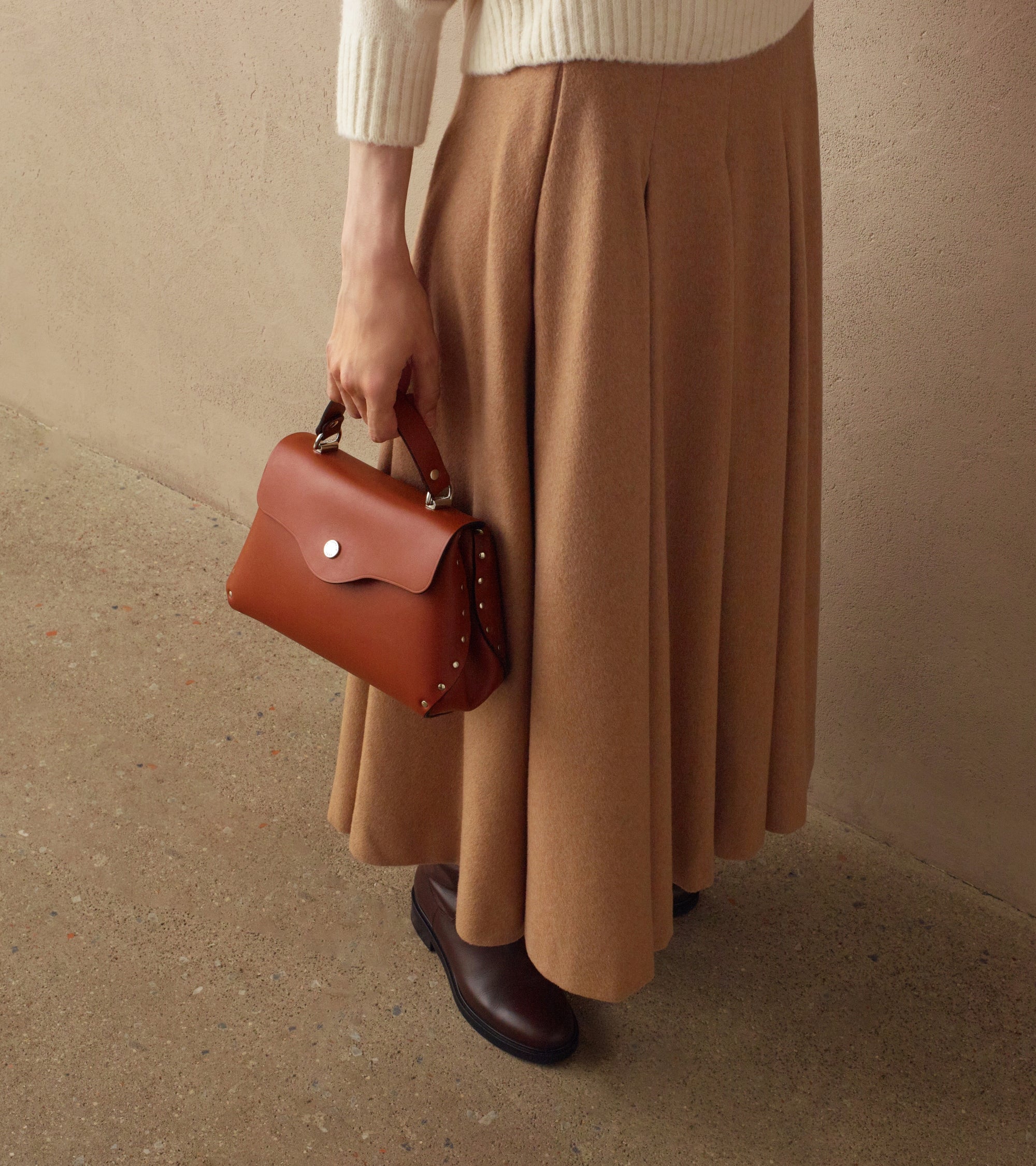 Bolso pequeño Sin Costuras de cuero liso