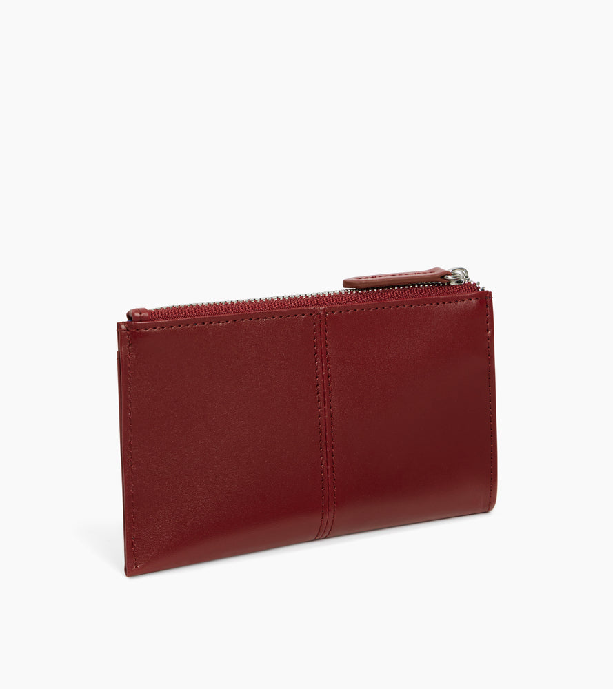 Charlotte zipped key case in smooth leather
