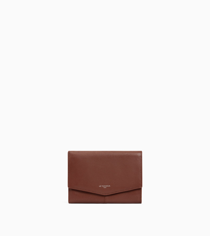 Portefeuille moyen modèle Charlotte en cuir lisse