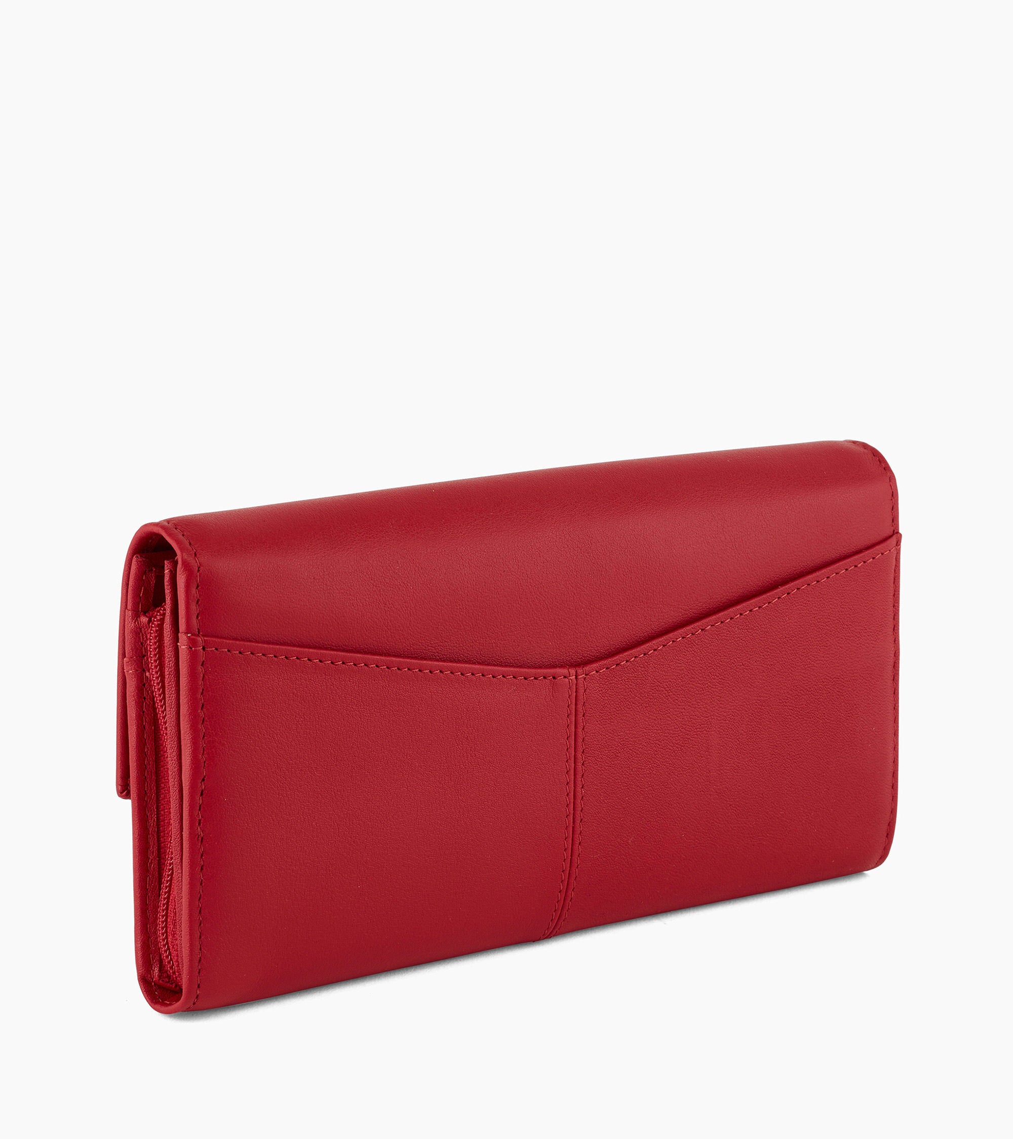 Gran billetera Charlotte en cuero liso
