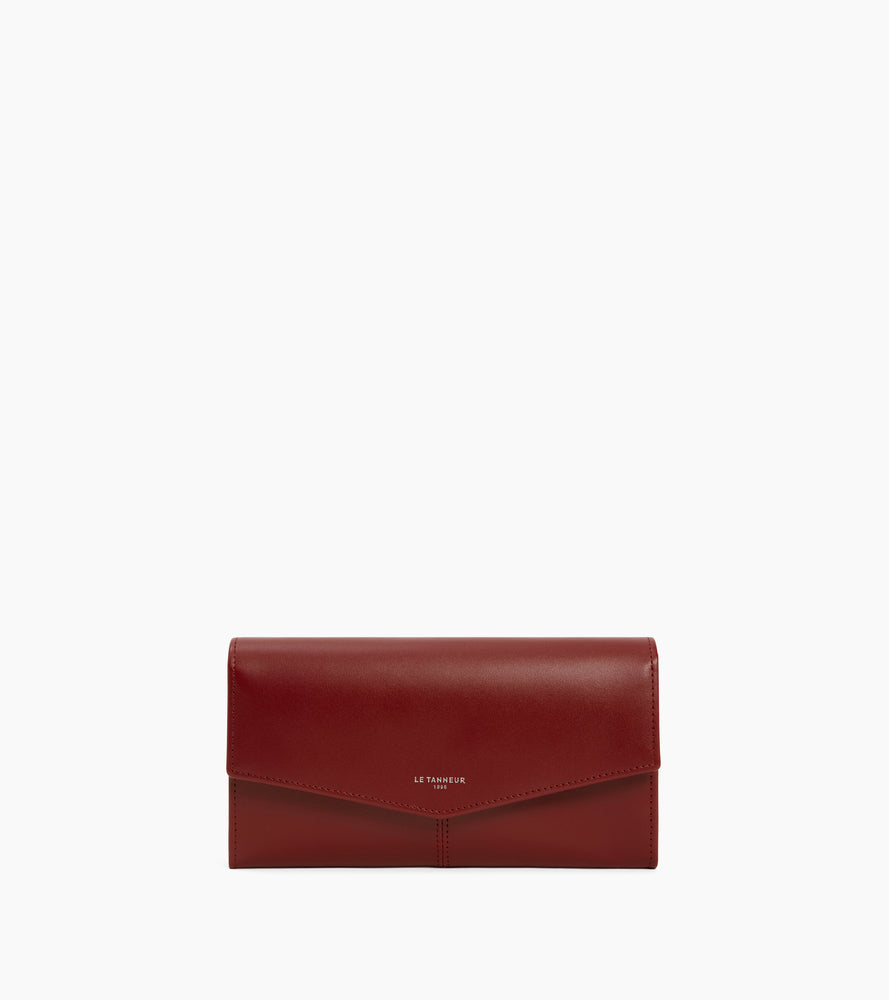 Large Charlotte wallet in smooth leather