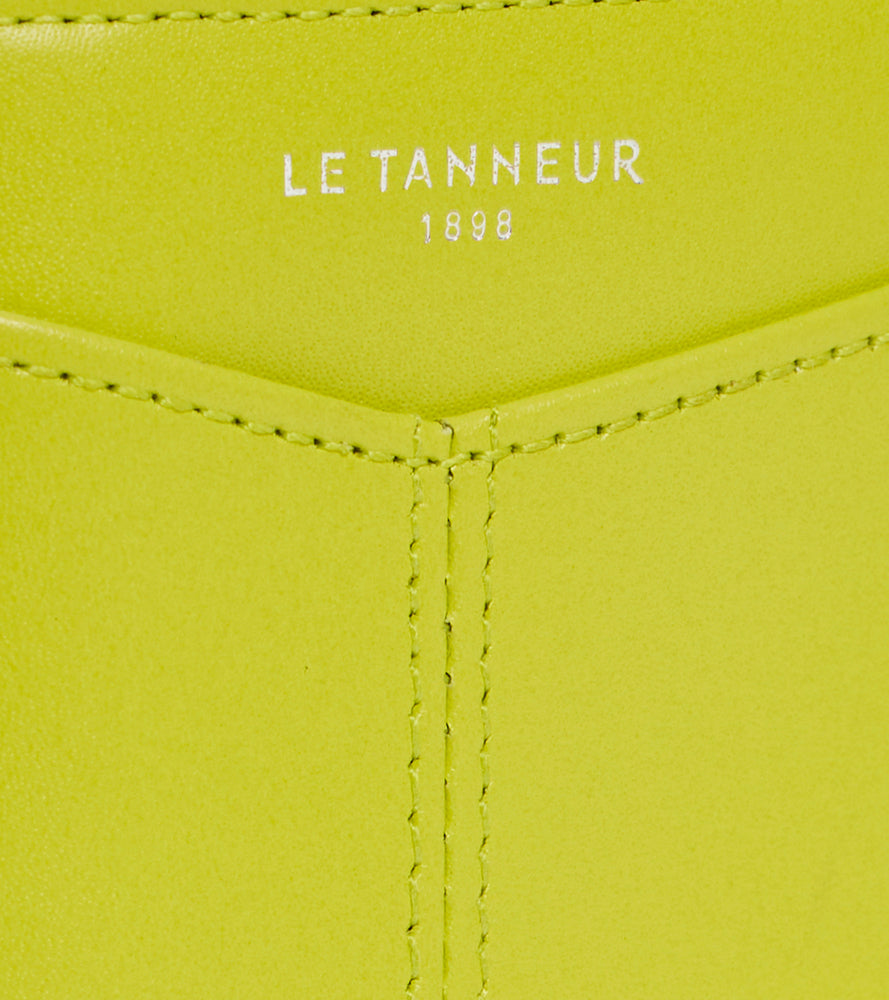 Tarjetero vertical Charlotte de cuero liso