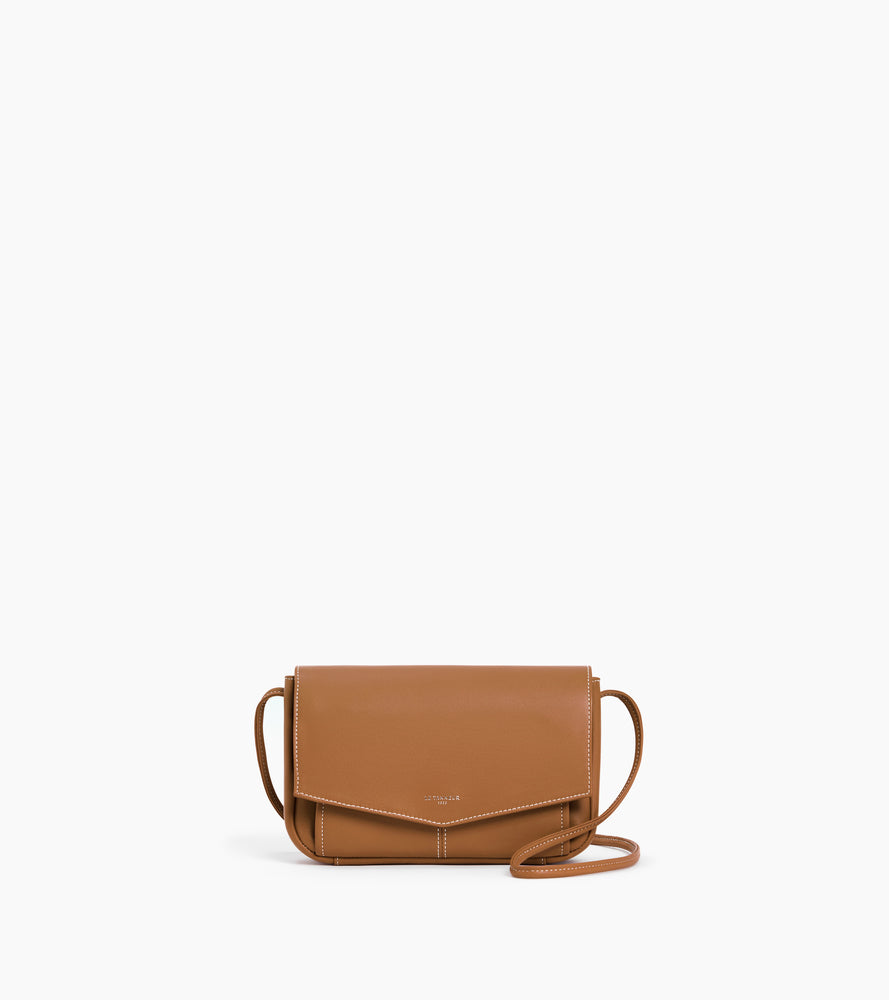 Sac pochette avec bandoulière amovible Charlotte en cuir lisse