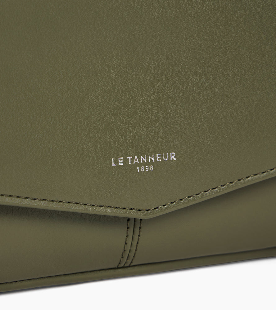 Sac pochette avec bandoulière amovible Charlotte en cuir lisse