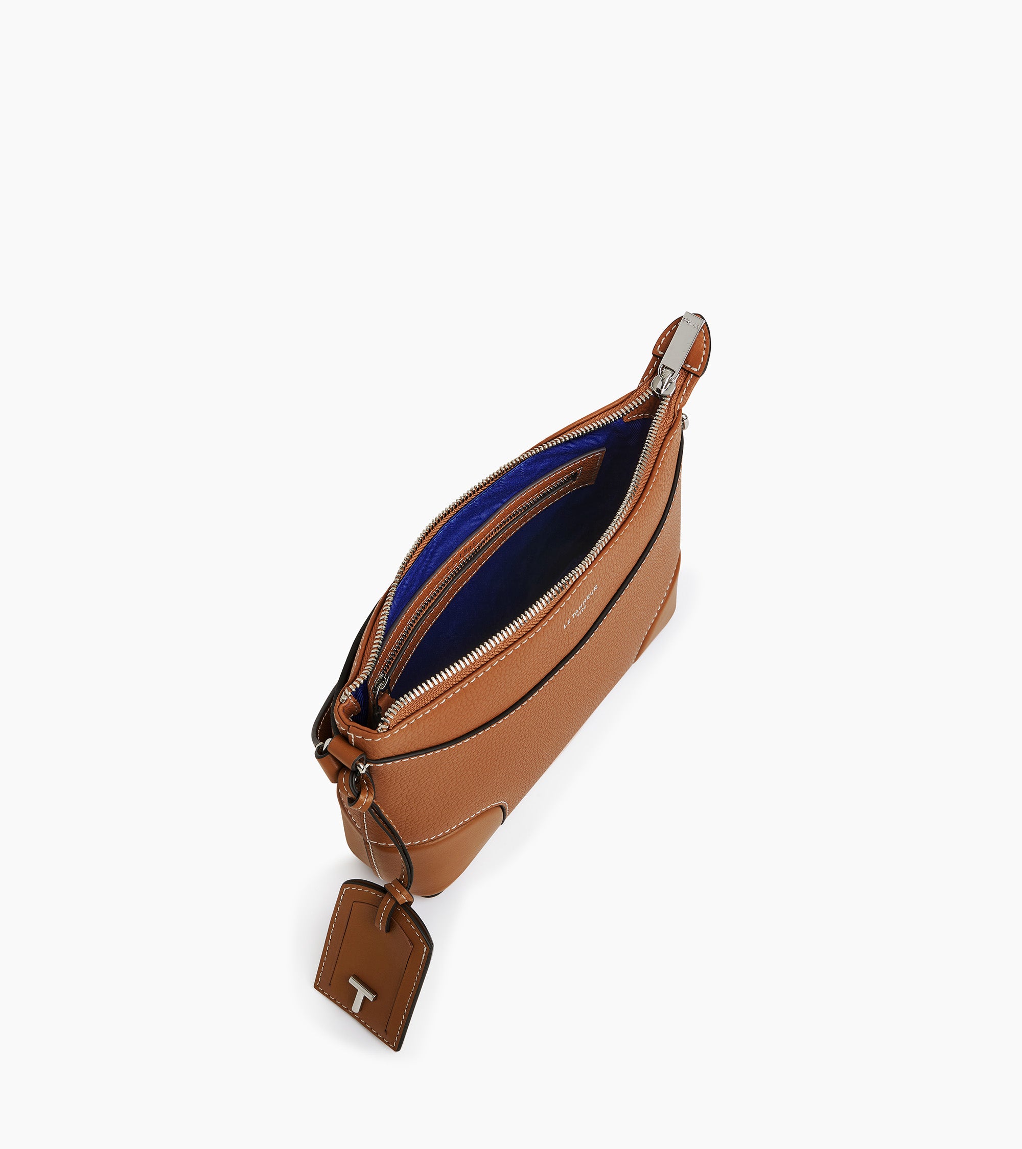 Bolso bandolera pequeño Romy de cuero granulado y liso
