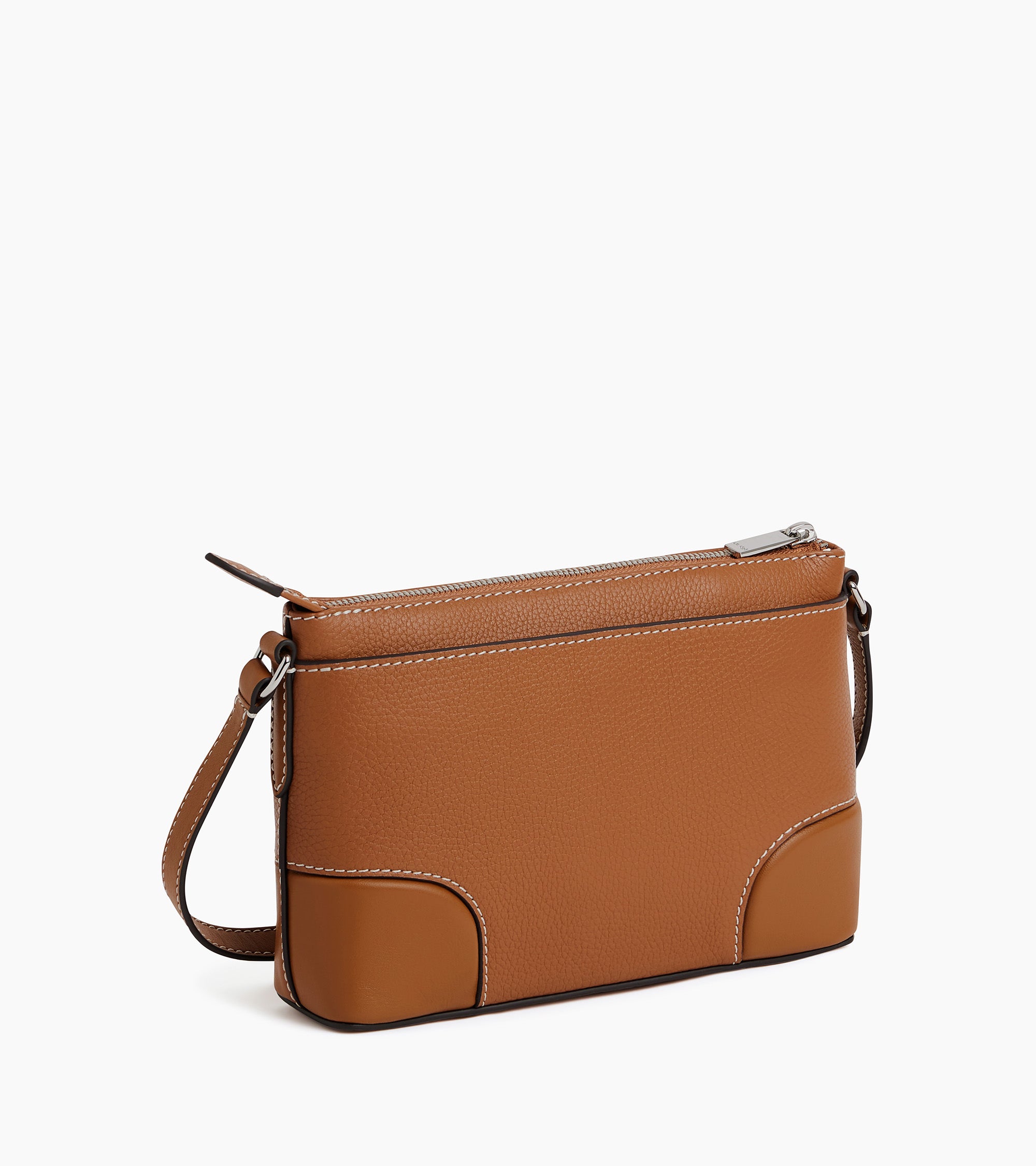 Bolso bandolera pequeño Romy de cuero granulado y liso