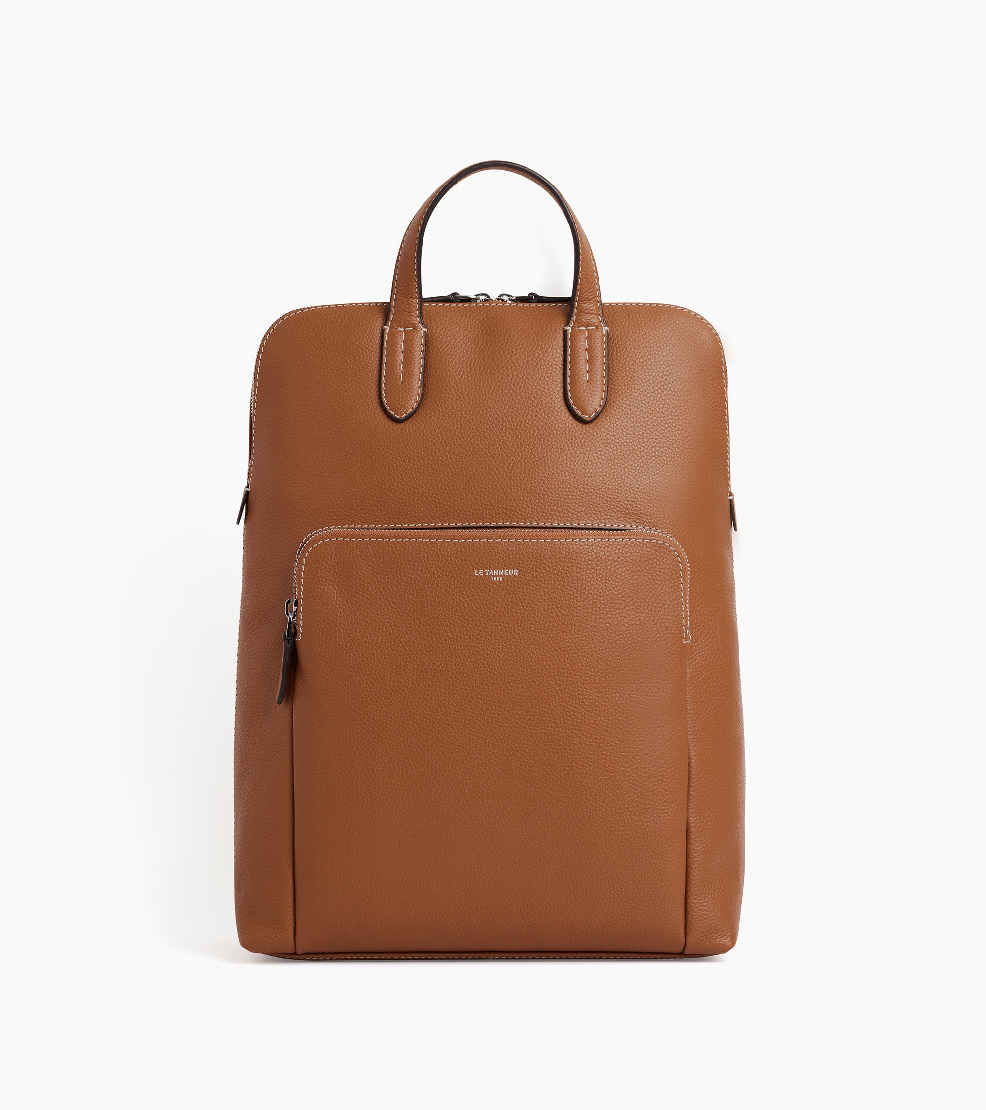 Mochila business con cremallera Sophie de piel texturizada
