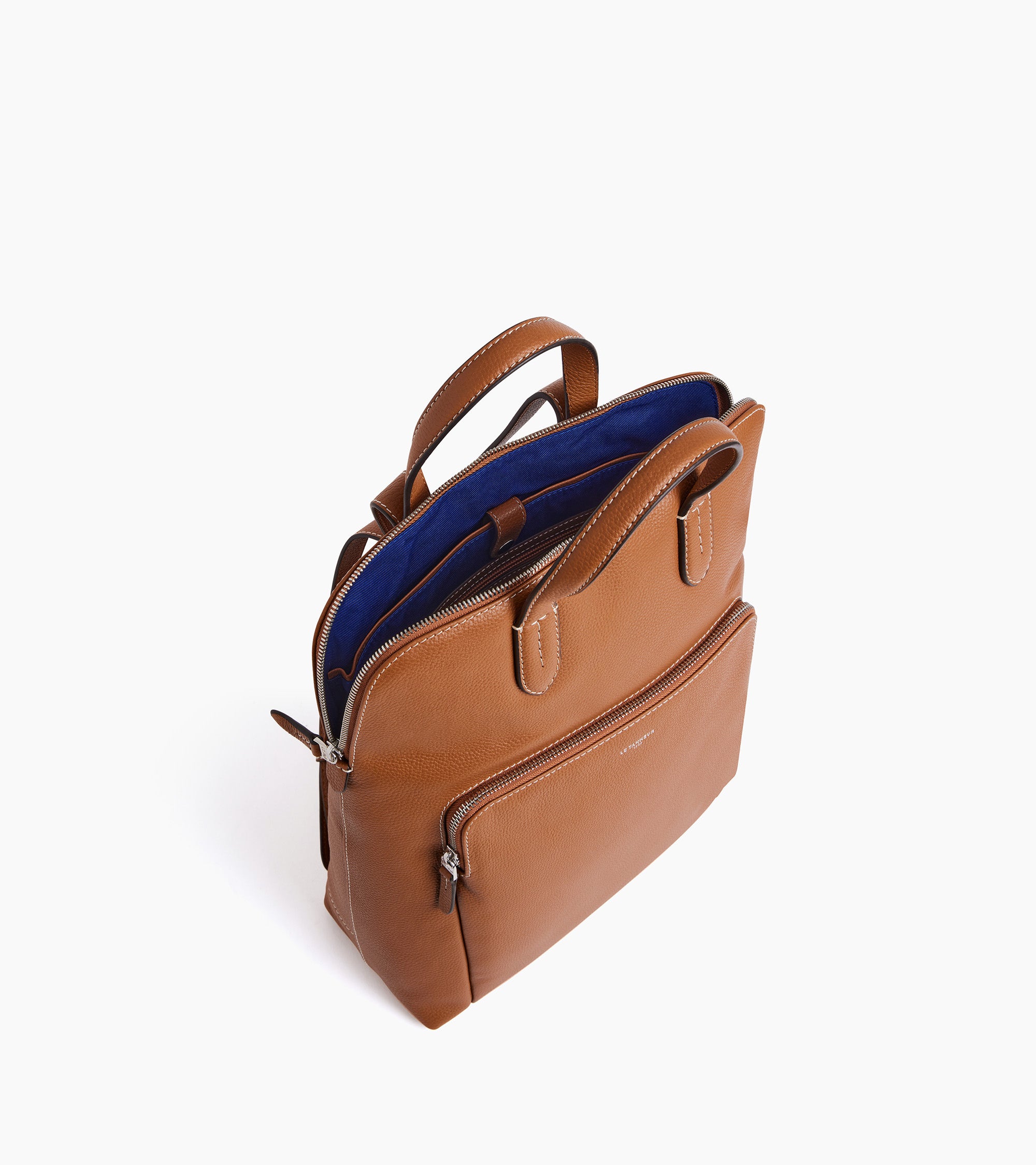 Mochila business con cremallera Sophie de piel texturizada