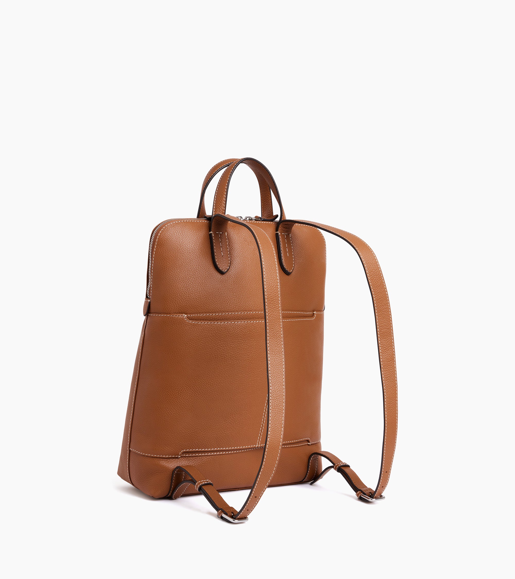 Mochila business con cremallera Sophie de piel texturizada