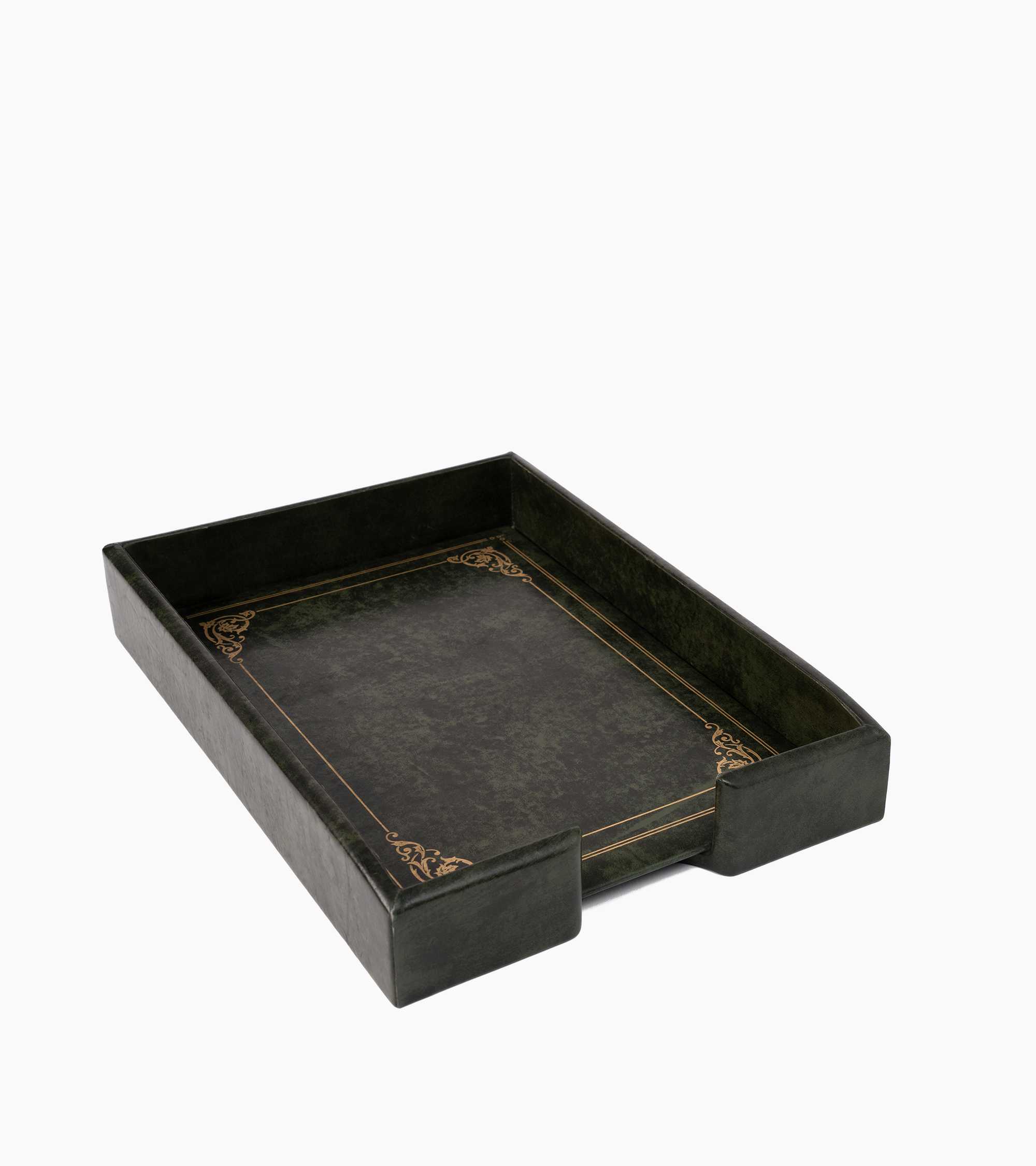 Leather desk organiser