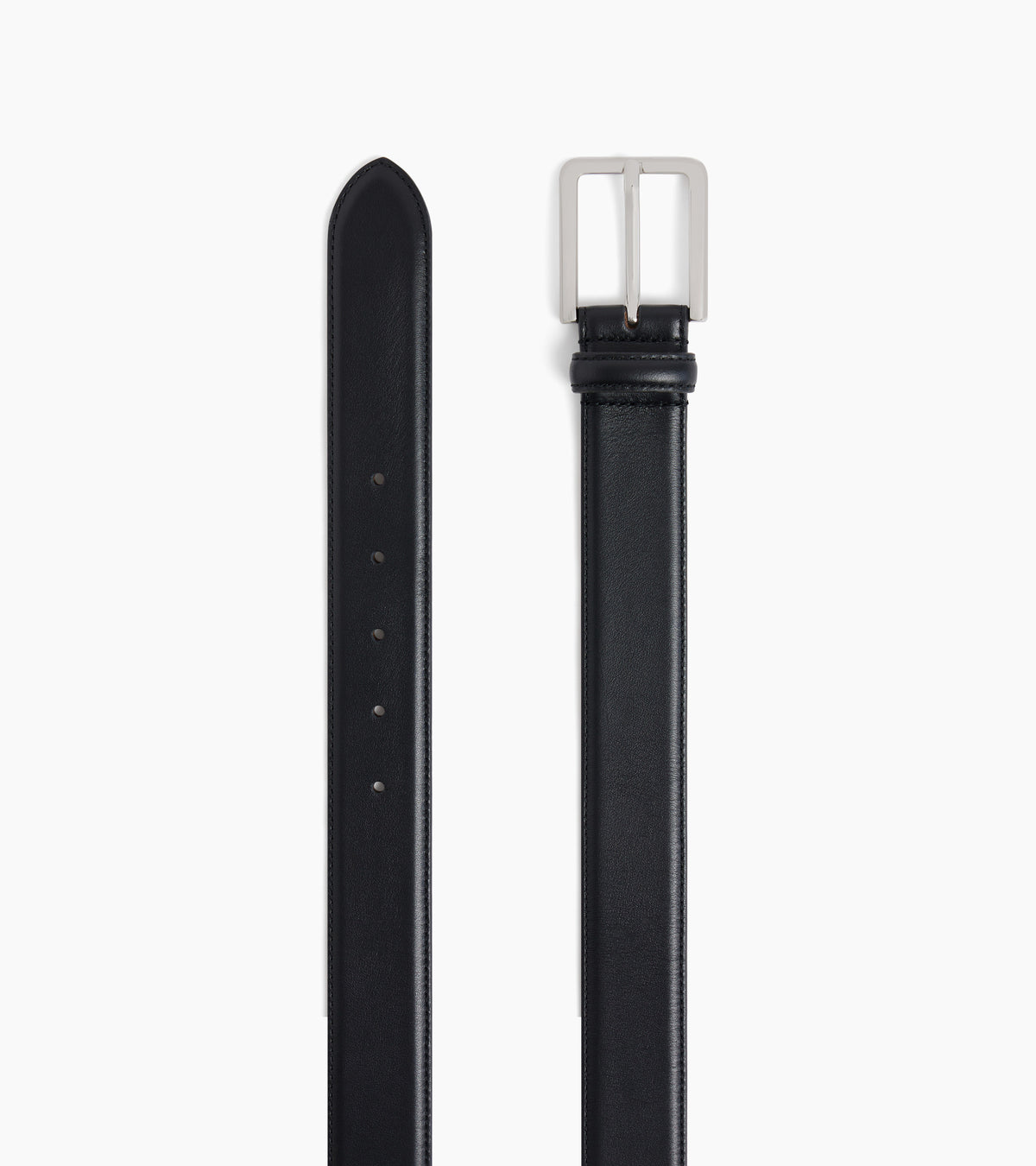 Ceinture homme avec boucle rectangle en cuir lisse